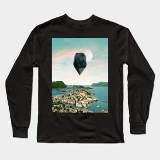 Not Here - Surreal/Collage Art Long Sleeve T-Shirt